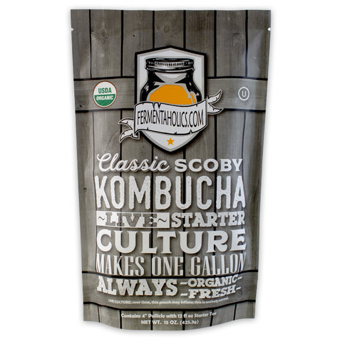 FERMENTAHOLICS ORGANIC SCOBY W/ STARTER CULTURE