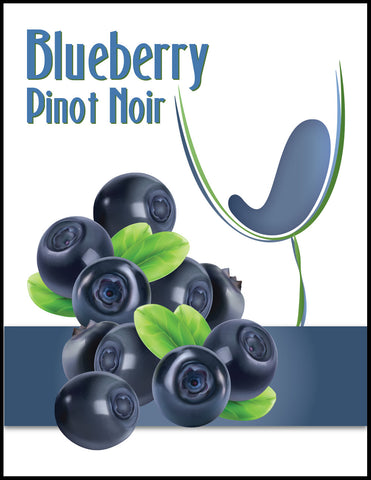 Blueberry Pinot Noir Wine Label