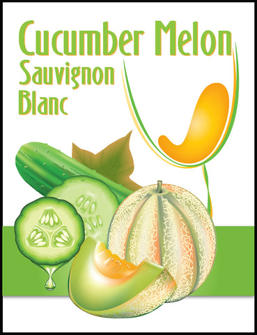 Cucumber Melon Wine Labels