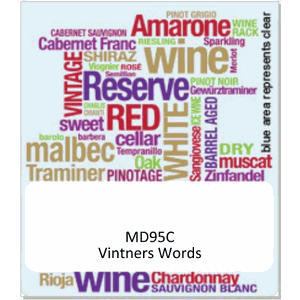 Vintners Words 95 Custom Wine Labels Set of 30